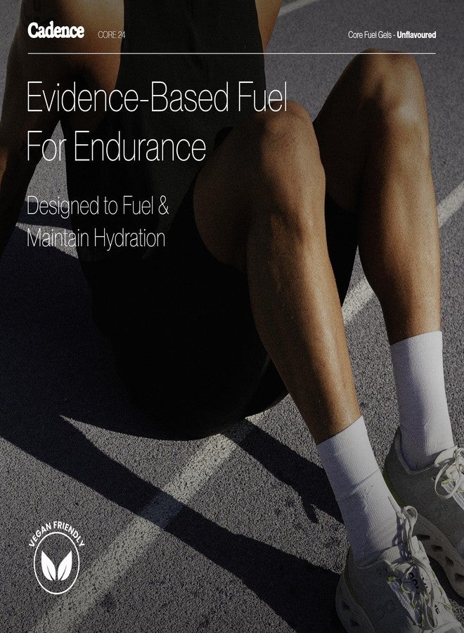 Cadence Core Energy Gels for Running Endurance - Carbohydrates Per Serving with Electrolytes for Hydration - Dual Fuel Formula, for Long Distance Sport, Cycling - 12 Pack (44g x 12) - Image 2